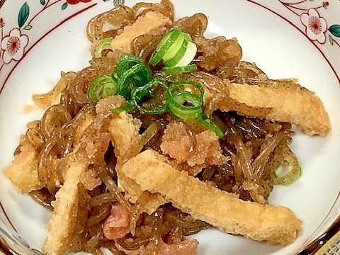 たらこをあわせた糸コン炒り煮